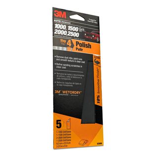 Assorted Wetordry&trade; Sandpaper Sheets, Fine, 3 2/3" x 9"