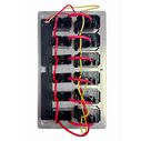 6 Position Water-Resistant Switch Panel with Backlight Modules, Dark Gray image number 1