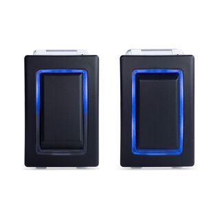 Rocker Switch, Halo DPDT, Dependent Blue Halo