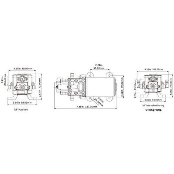 SEAFLO 33W Series 12V Brushless Diaphragm Pump 3.0 GPM 45 PSI image number 2