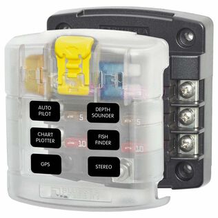 ST Blade Fuse Block, 6 Circuits with Cover