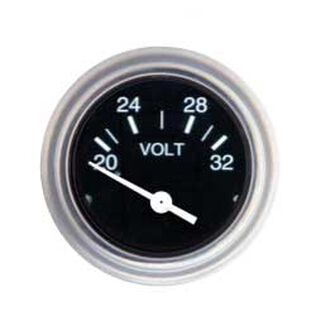 Heavy-Duty Voltmeter Gauge, 24 Volt System, 20-32V
