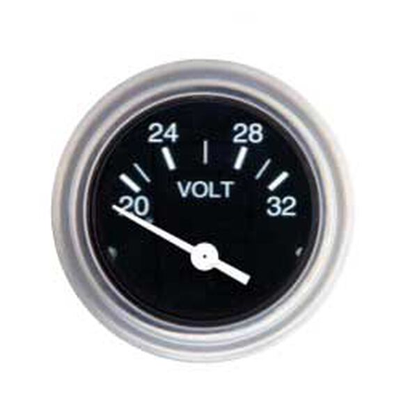 Heavy-Duty Voltmeter Gauge, 24 Volt System, 20-32V image number 0