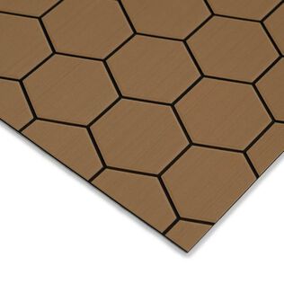 40" x 80" Hexagon Full Sheets, 6mm, Mocha/Black