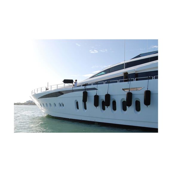 18" Dia. X 42" L Super Duty Inflatable Yacht Fender, Gray image number 1