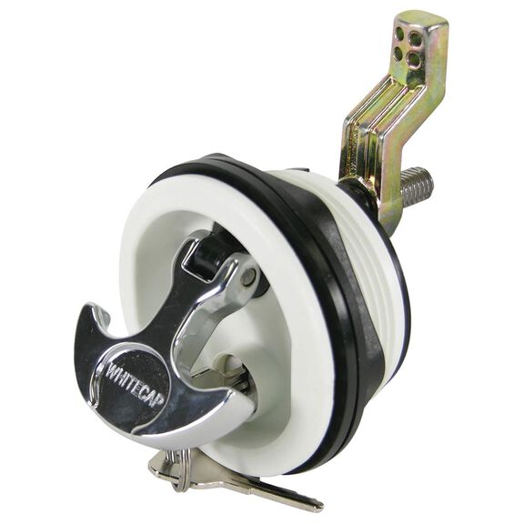 Lift Handle, White, Chrome Lock image number 0