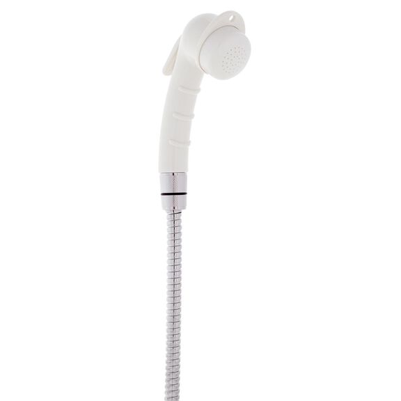 Recessed Shower Warm White Cup with Stainless Steel Lid, Small Warm White Sprayer, 6' Stainless Steel Hose image number 8