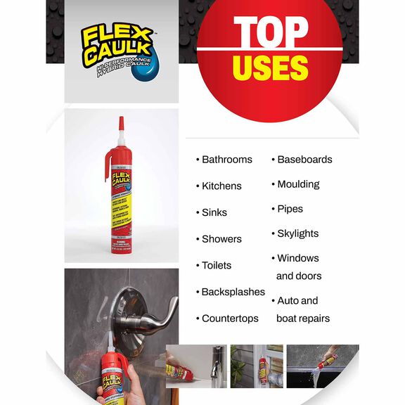 Flex Caulk&trade; Hybrid Clear, 6.6oz, 4-Pack image number 2