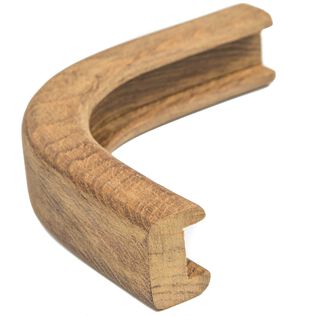 Teak Bulkhead Molding, 1/2" Track Outside Corner, 1 3/16" x 5/8"