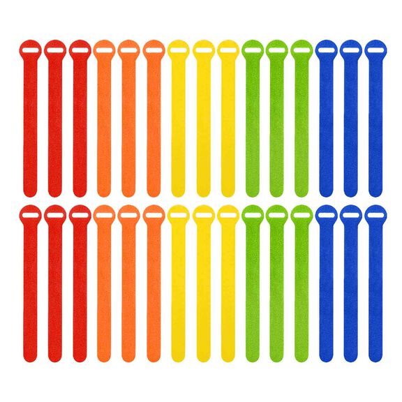6" x 0.5" Self-Gripping Cable Ties, 30 Pack image number 1