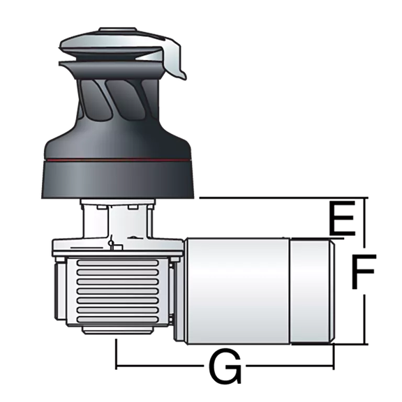 46 Electric Self-Tailing Radial All-Chrome Winch &mdash; 2 Speed image number 1