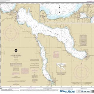 Maptech&reg; NOAA Recreational Waterproof Chart-Lake Charlevoix; Charlevoix, South Point to Round Lake, 14942