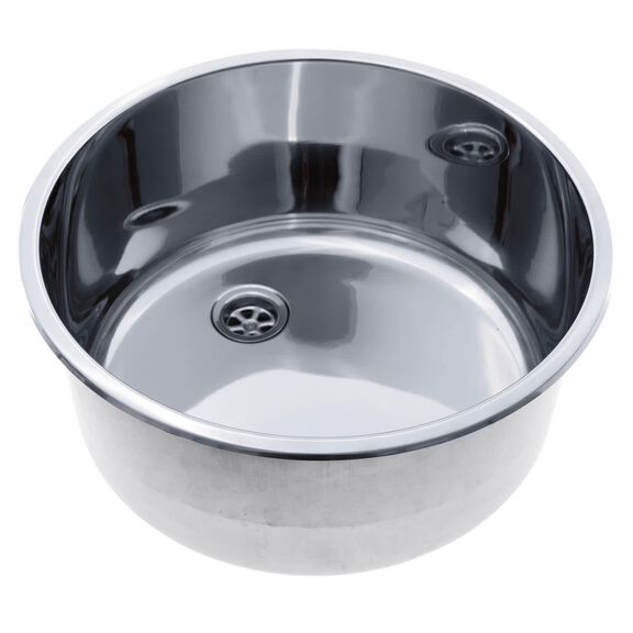 Cylinder Sink Ultra-Mirror Finish, 304 Stainless Steel, 2" Drain, SoundKOTE image number 0