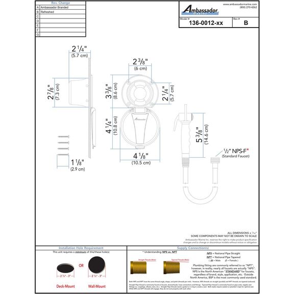 Recessed Shower Black Cup & Lid, Hammer-Head Black Sprayer, 6' Black Rubber Hose image number 3