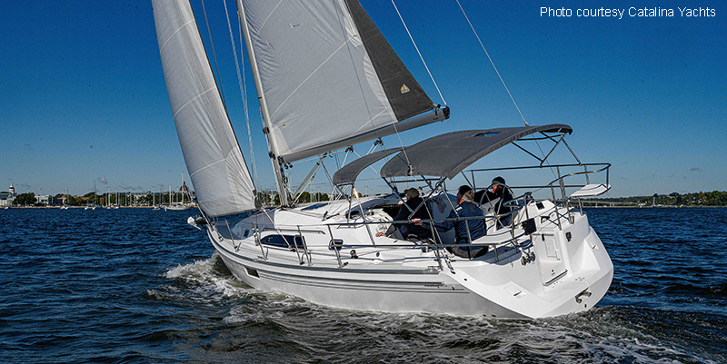 Sailboat underway