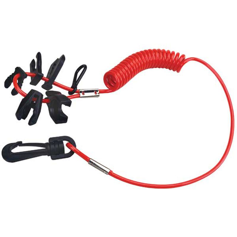 Cutoff switch lanyard with assortment of cutoff switch keys