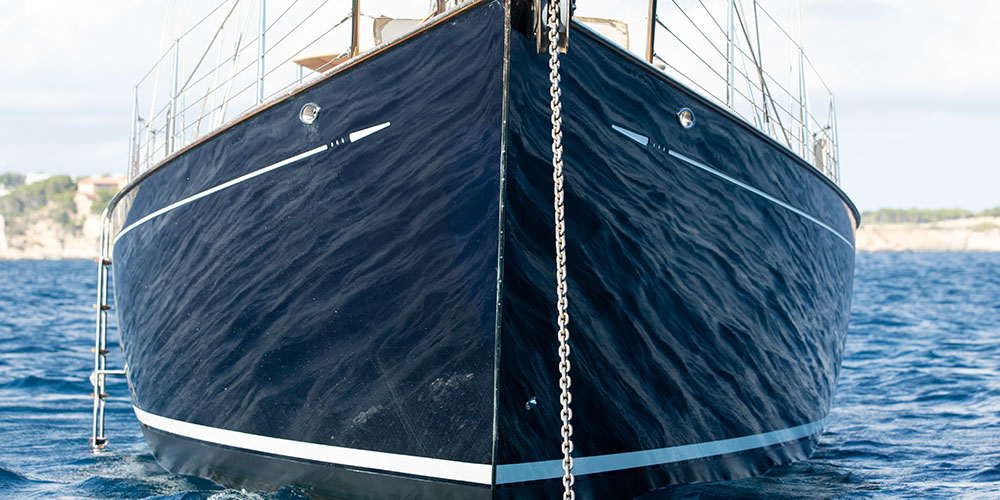Sailboat anchored