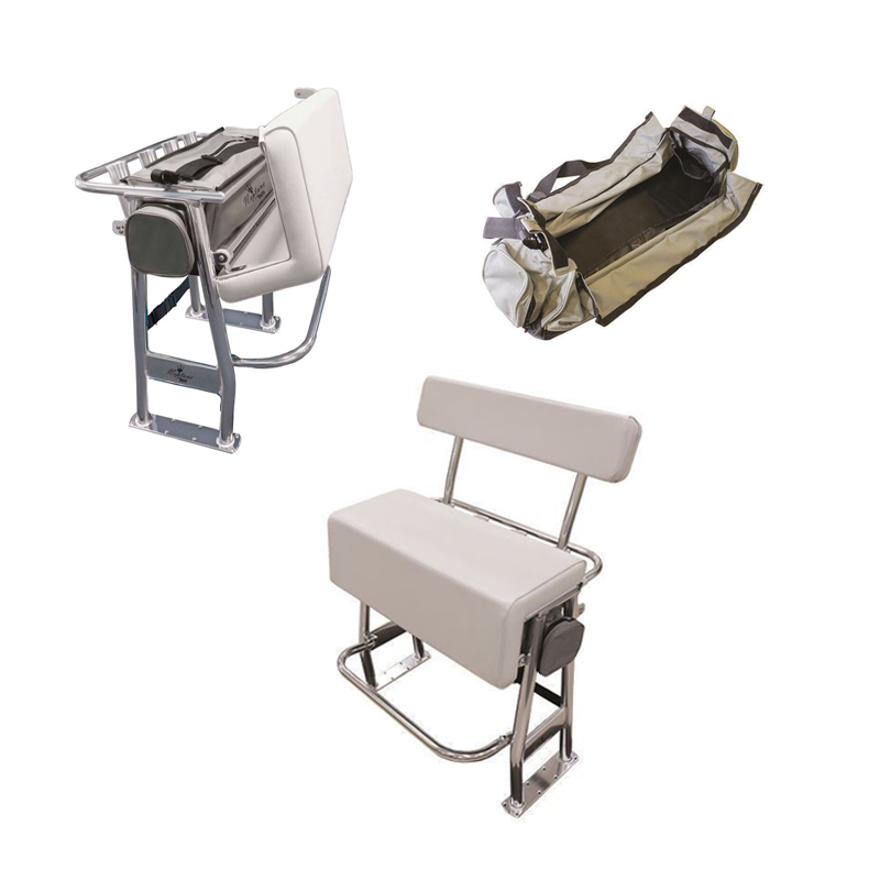 TACO MARINE Neptune II Leaning Post with 
Tackle Storage Bag 