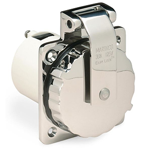 Marinco stainless steel boat inlet