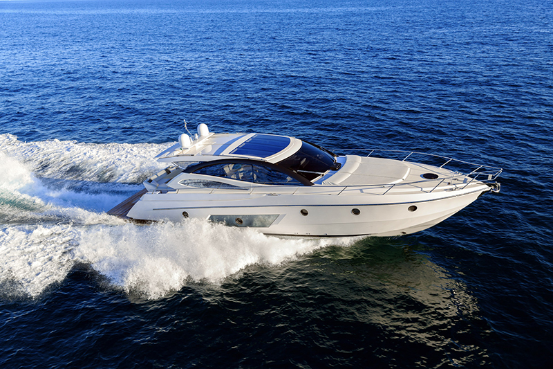 Aerial shot of express cruiser