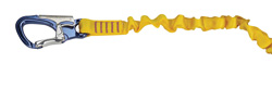 Double-action safety hook harness connection
