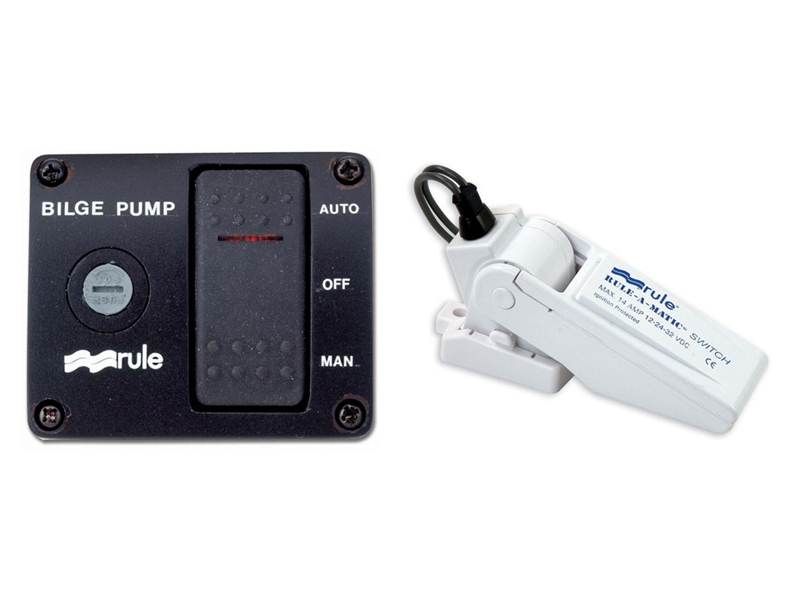 Rule bilge pump panel switch and float switch