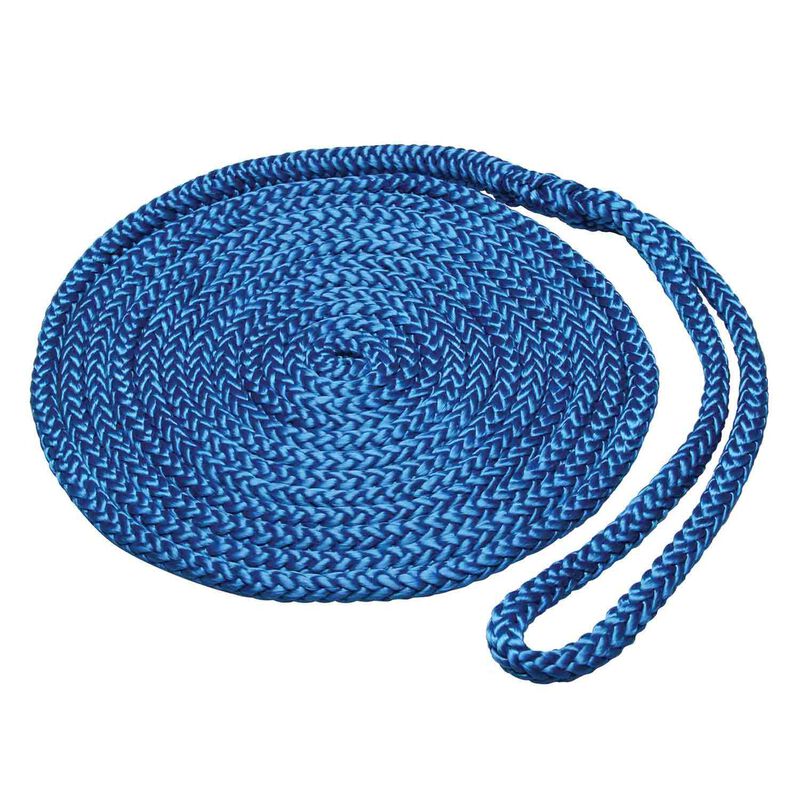 Blue 12-Strand Polypropylene Inland Dock Lines with spliced eye
