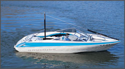 power boat with Extended Pylon tower