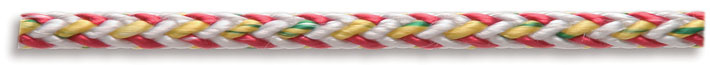 Blended and polyester single braid line for sheets and hand-adjusted controls