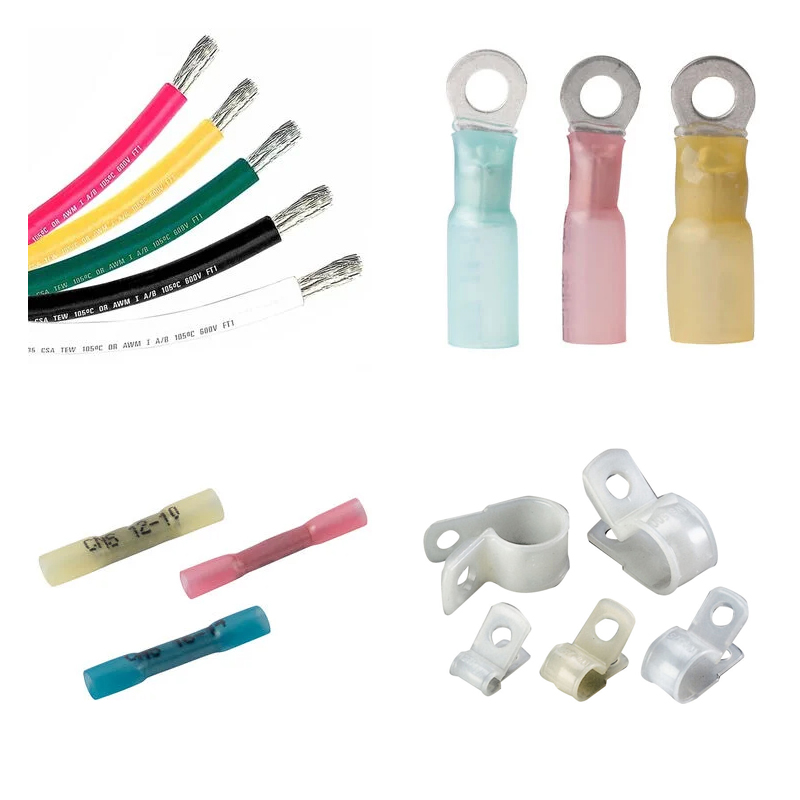 Examples of marine wire and wire terminals