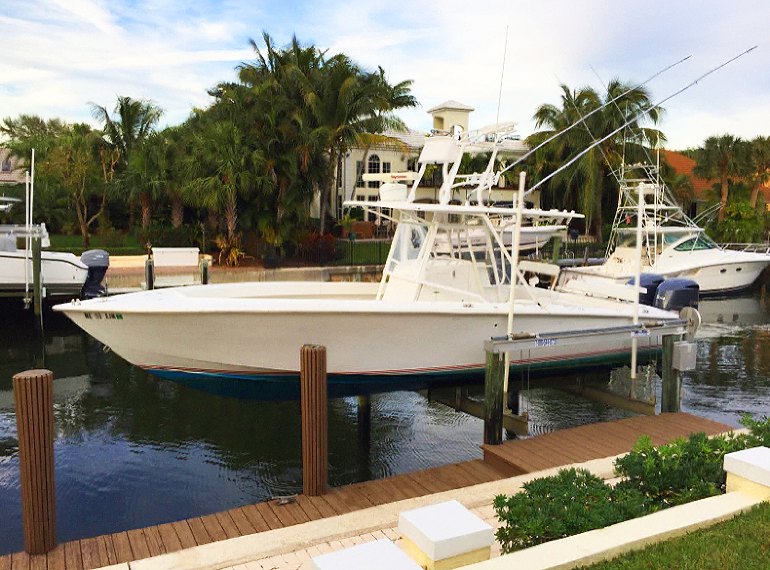 Jupiter 31 center console boat.