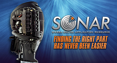 Ad for Sierra engine parts finder