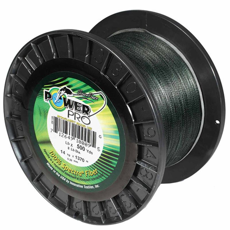 Power Pro Spectra Braided Fishing Line, Green, 500 yds.