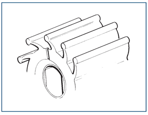 Permanently set impeller blades