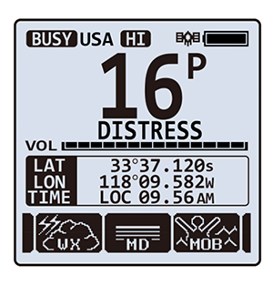 Dot matrix display showing GPS position