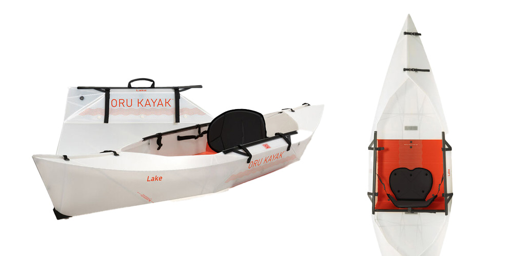 two pictures of the Oru Kayak Lake Model
