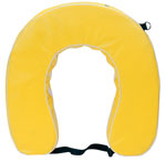 Yellow horshoe buoy