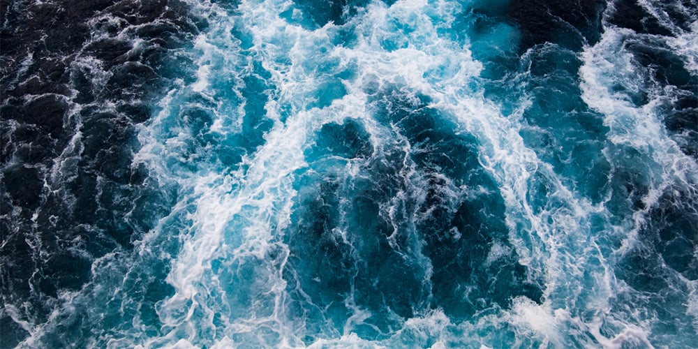 the surface of the ocean