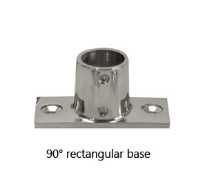 90 degree rectangular base rail fitting