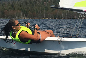 RS Aero dinghy sailing