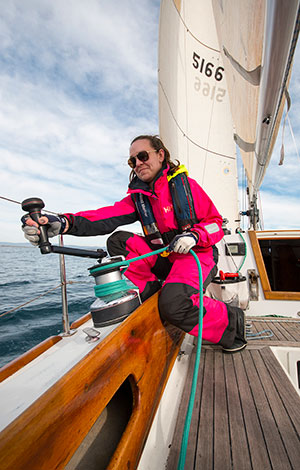 sailor operating a winch