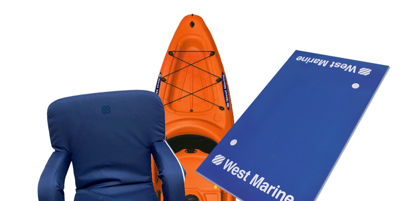 West Marine go anywhere chair, kayak and water carpet
