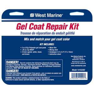 Gelcoat repair kit for minor boat hull repairs