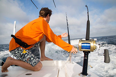 Trolling with heavy conventional tackle