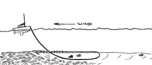 Example of swinging at anchor