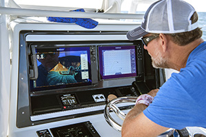 Fishfinder in a helm