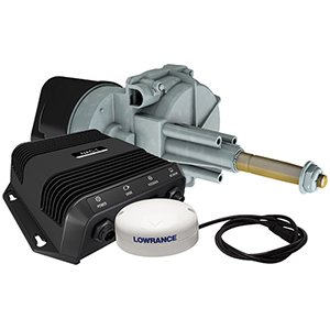 Lowrance outboard pilot with rotary mechanical steering