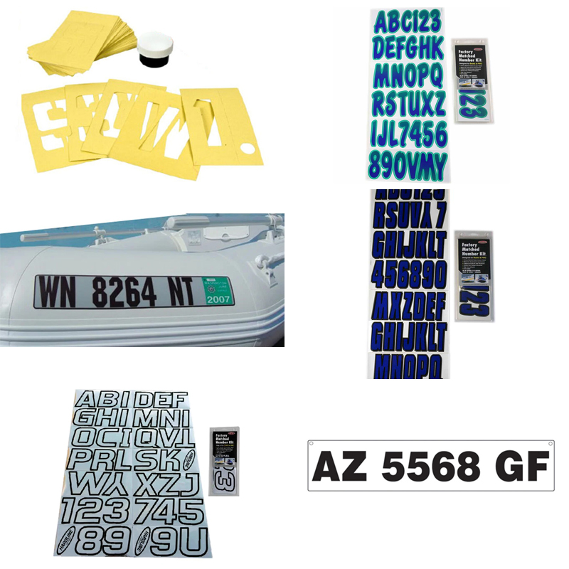 Examples of letter and number kits