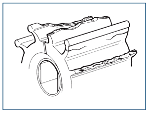 cracked impeller blades