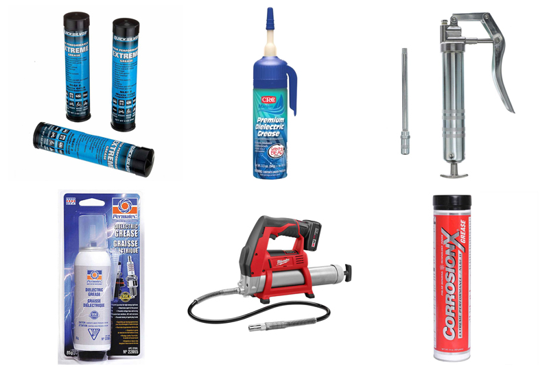 Grease guns and various brands of grease
